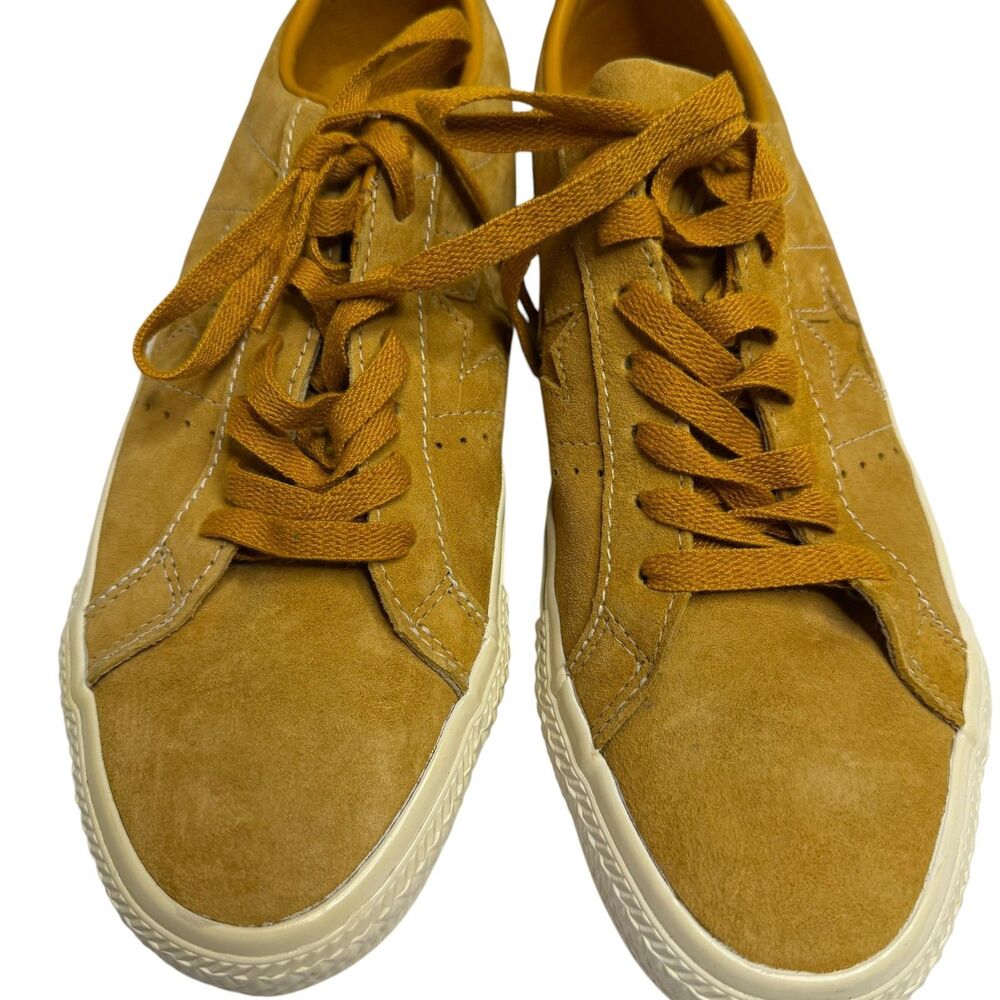 Converse Cons One Star Suede Sneaker Shoe Unisex Saffron Gold Men 9 Women 10.5 - Picture 5 of 13